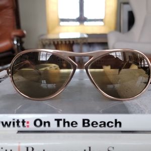 Vintage Mid Century Modern Rose Gold Cool-Ray Polaroid 415 Aluminum Sunglasses